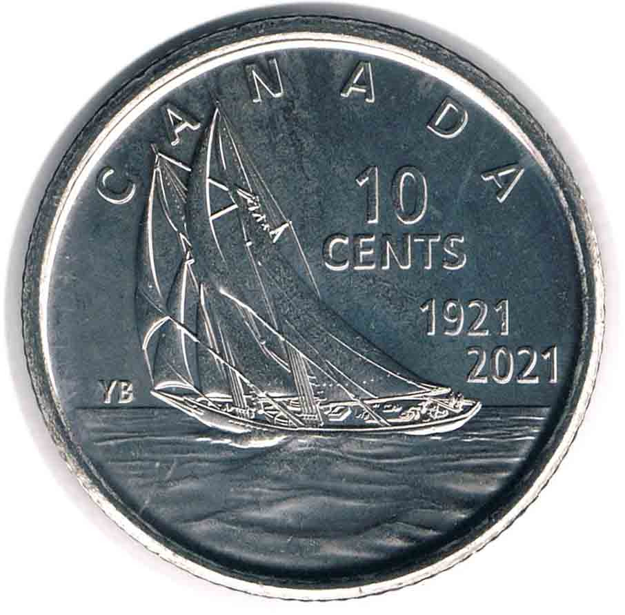 سکه یادبودی 10 سنت کانادا 2021 (نایاب) 2