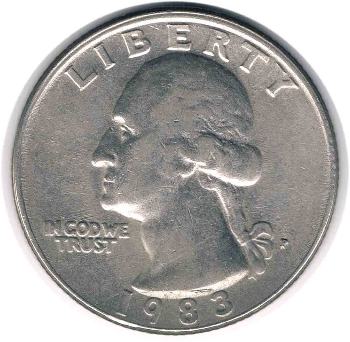 سکه 25 سنت امریکا 1983 P