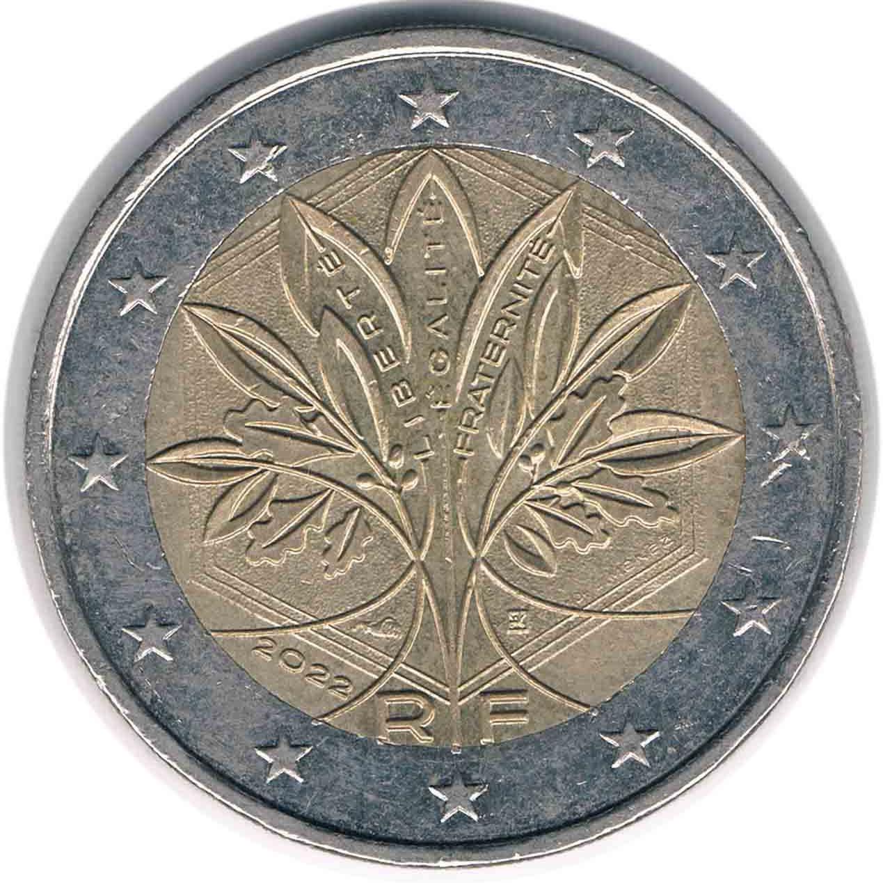 سکه یادبودی 2 یورو فرانسه 2022 (کمیاب)