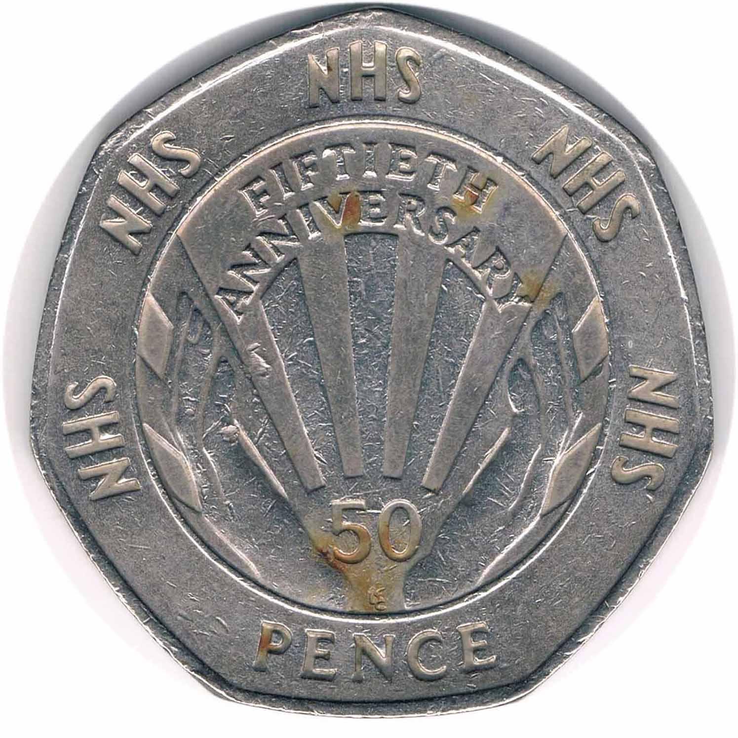 سکه یادبودی نیم پوند بریتانیا 1998 (نایاب) 2