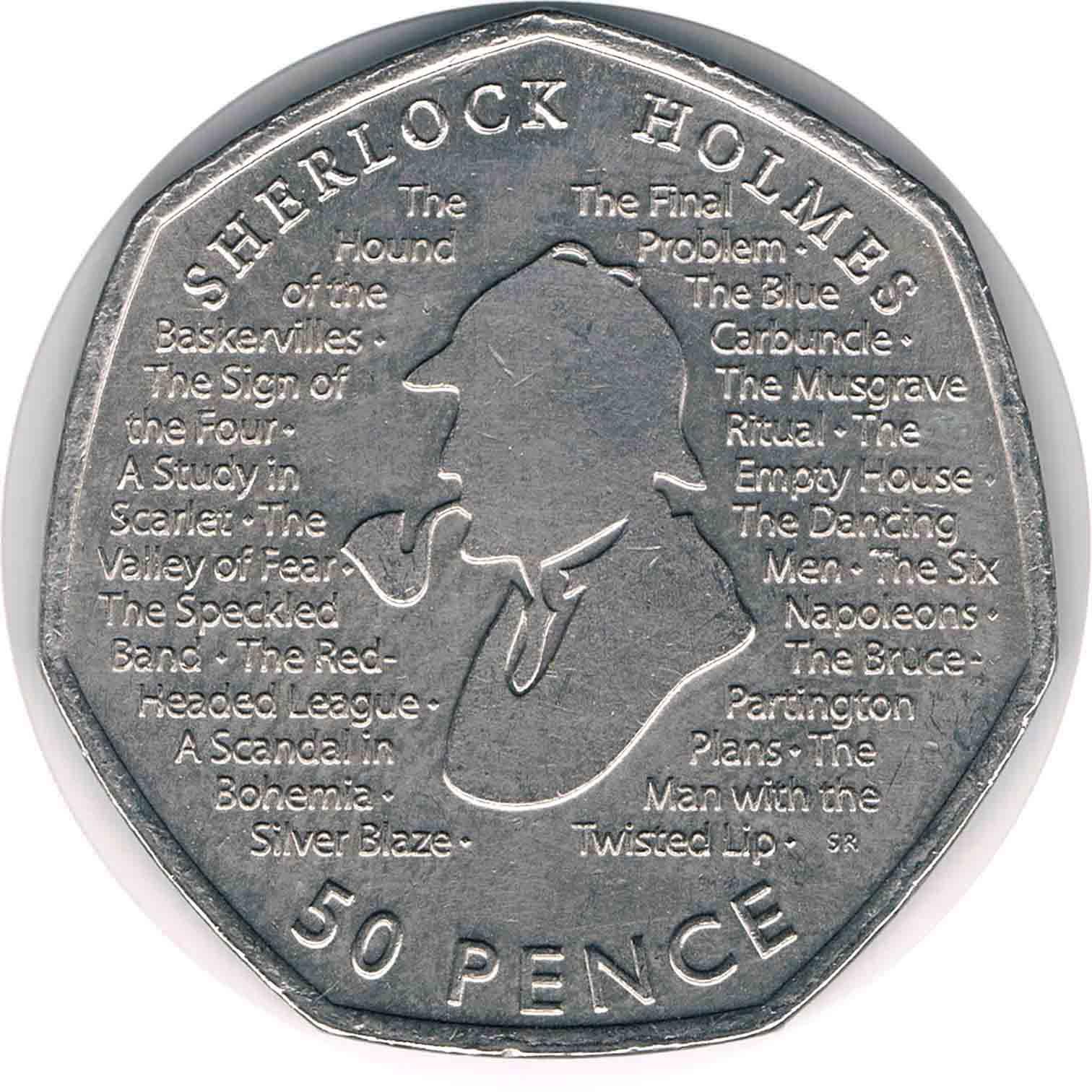 سکه یادبودی نیم پوند بریتانیا 2019 (شرلوک هولمز)