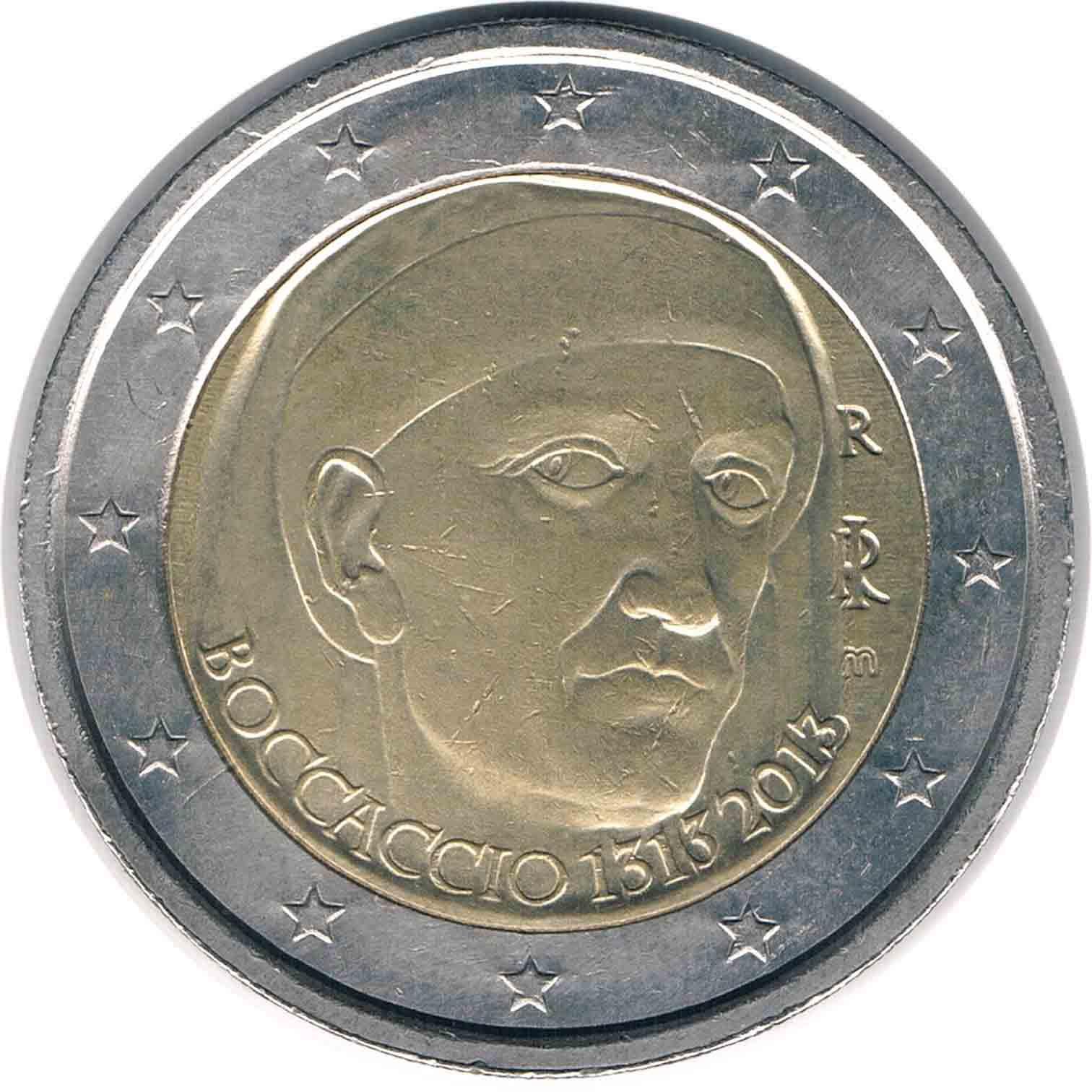 سکه یادبودی 2 یورو ایتالیا 2013 (نایاب) بوکاچو