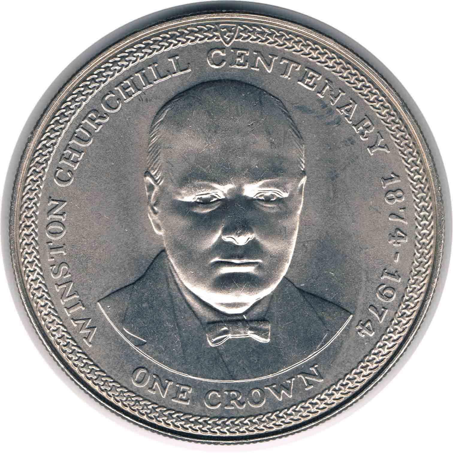 سکه یادبودی 1 کرون جزیره من 1974 (نایاب) 28 گرم