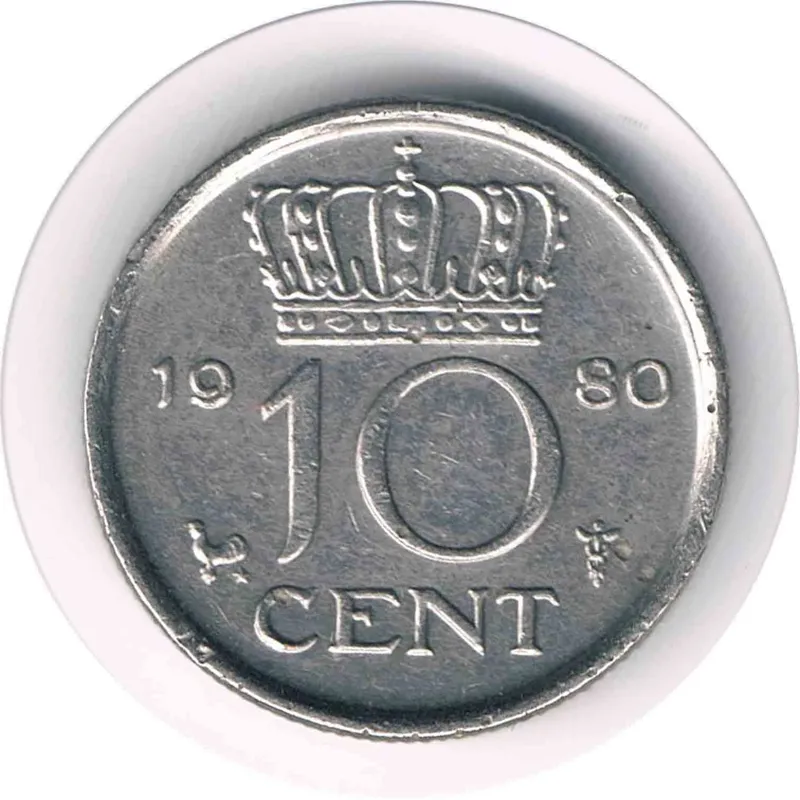 سکه 10 سنت هلند 1980