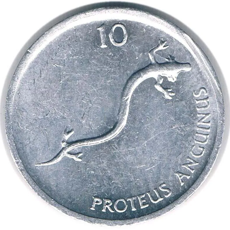 سکه 10 استوتینو اسلوونی 1993 (نایاب)