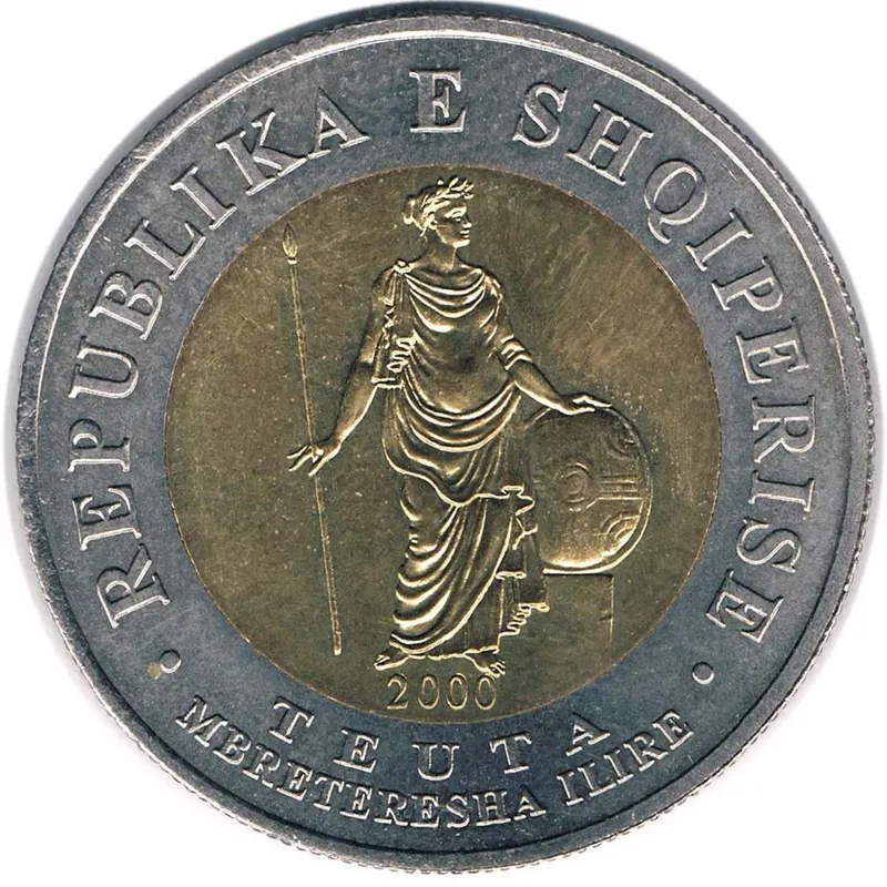 سکه 100 لک آلبانی 2000 (نایاب)