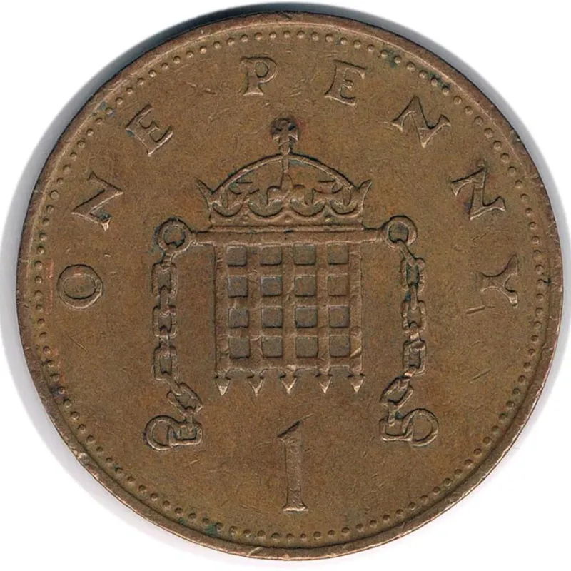 سکه 1 پنی بریتانیا الیزابت دوم 1984 (ONE PENNY) 2