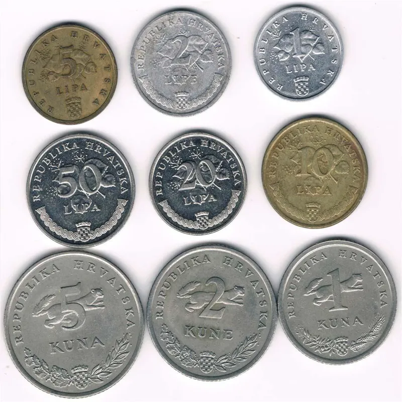 مجموعه سکه های کرواسی (9 سکه)