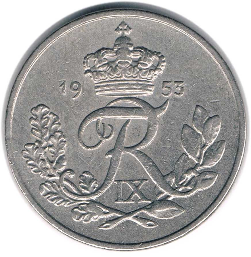 سکه 10 اور دانمارک 1953 (کمیاب)