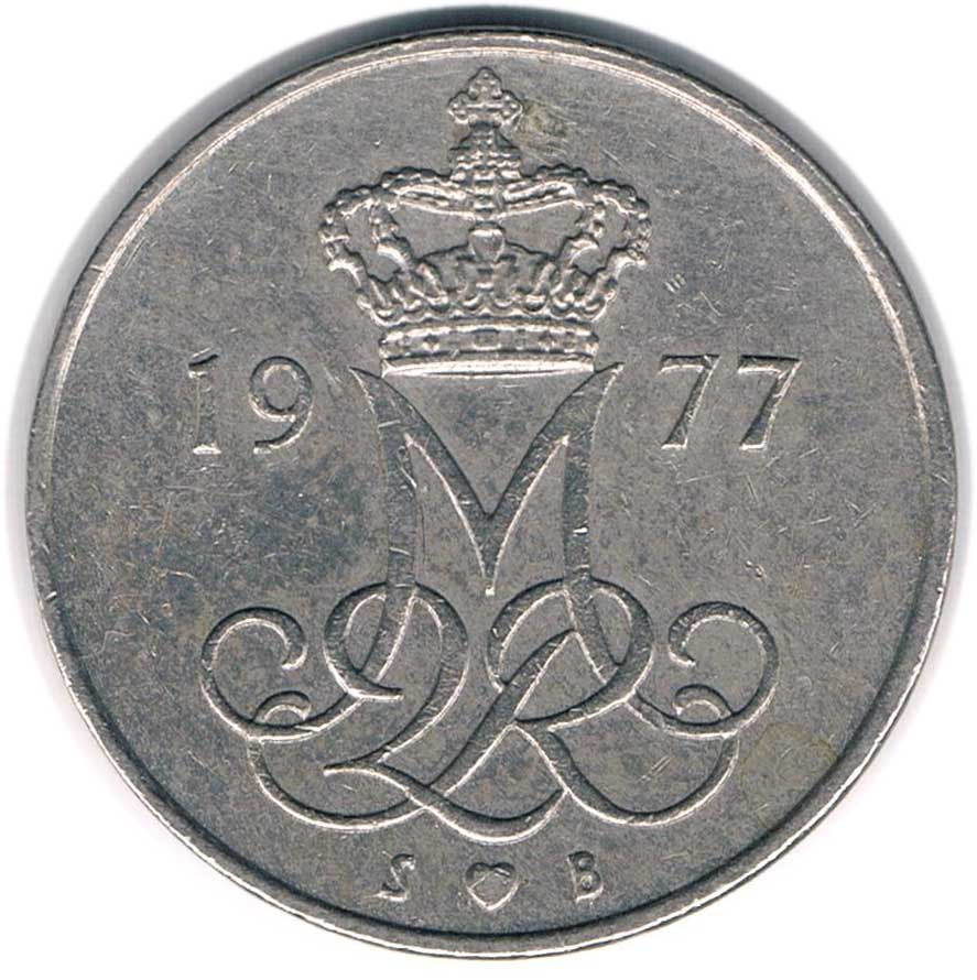 سکه 10 اور دانمارک 1977