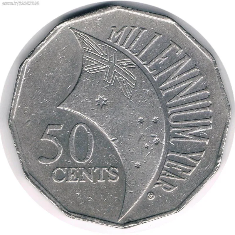 سکه یادبودی نیم دلار استرالیا 2000 (کمیاب)