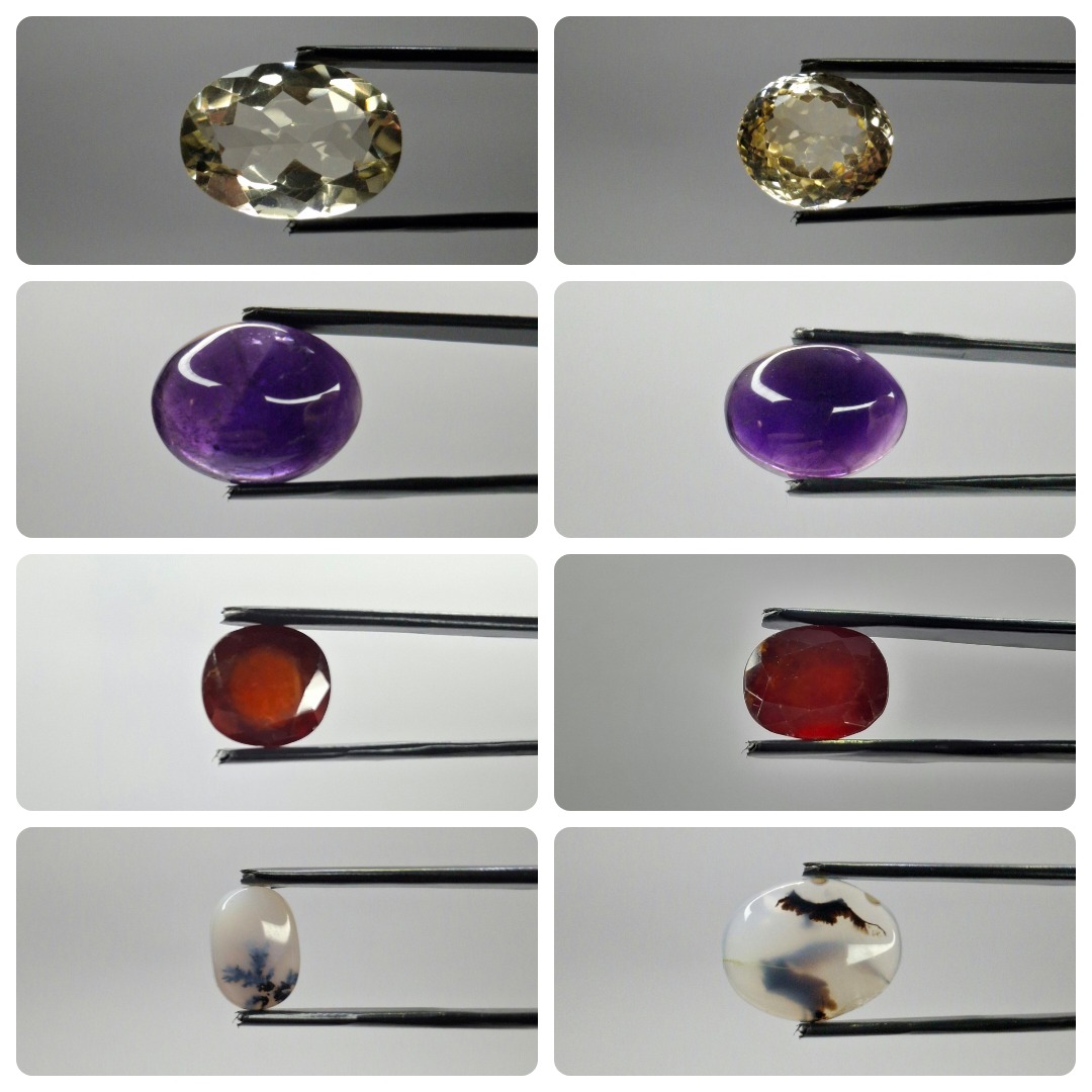پک کلکسیونی 8 عددی گوهرهای معدنی لوکس. 120 قیراط