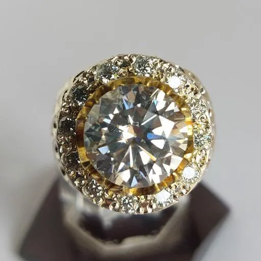 انگشتر موزانایت105قیراطی طلعلوع عالی بی نظیر