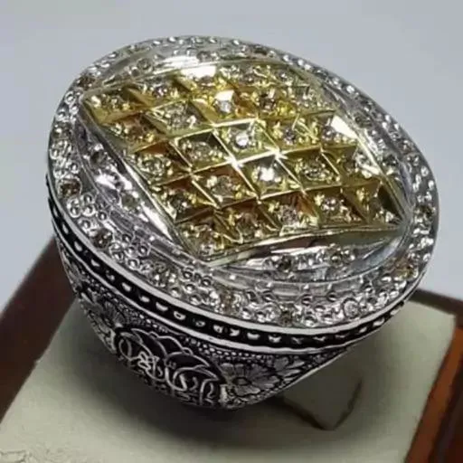 انگشتری جواهری سلطنتی زیبا طلعلو عالی(سختی10)