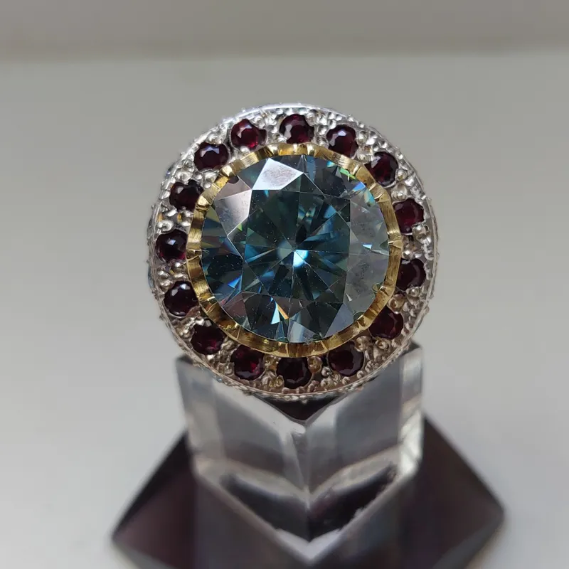 انگشتر موزانایت روس20 قیراطی طلعو عالی