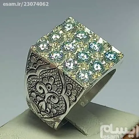 انگشتری جواهری سلطنتی زیبا طلعلو عالی(سختی10)