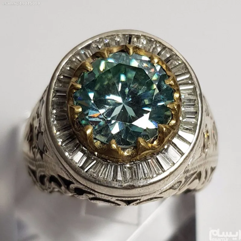 انگشتر موزانایت (روسی6 قیراطی)با درجه سختی 10