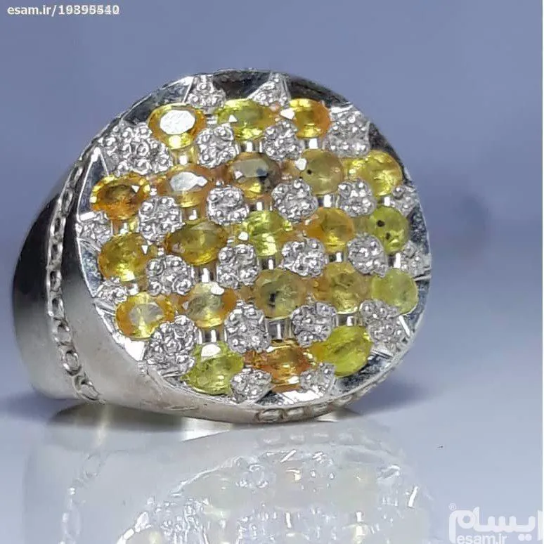 انگشتری 21جواهری سلطنتی کلکسیونی اصل معدنی سختی8