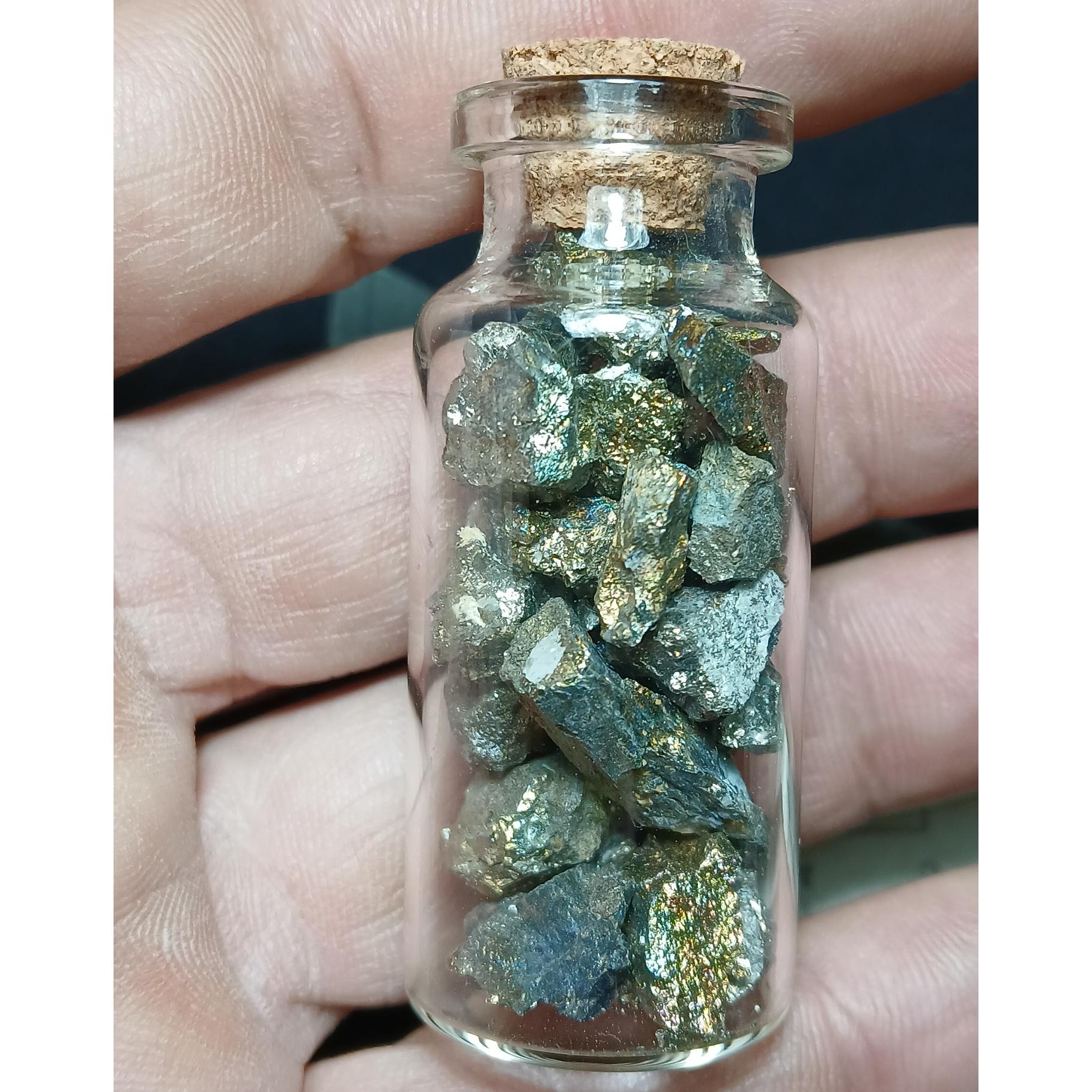 پیریت طلایی ابعادشیشه5سانت