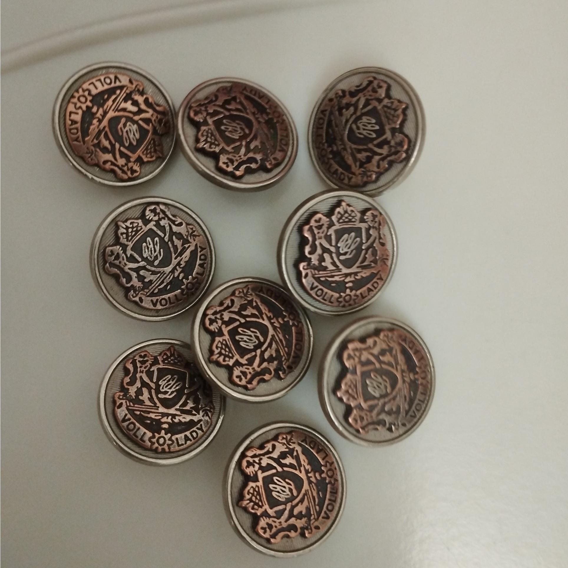 دگمه فلزی دو رنگ