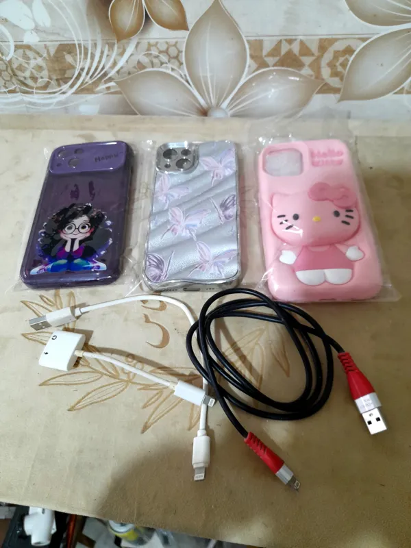 سه عدد گارد آیفون 13/دوتاکابل شارژو