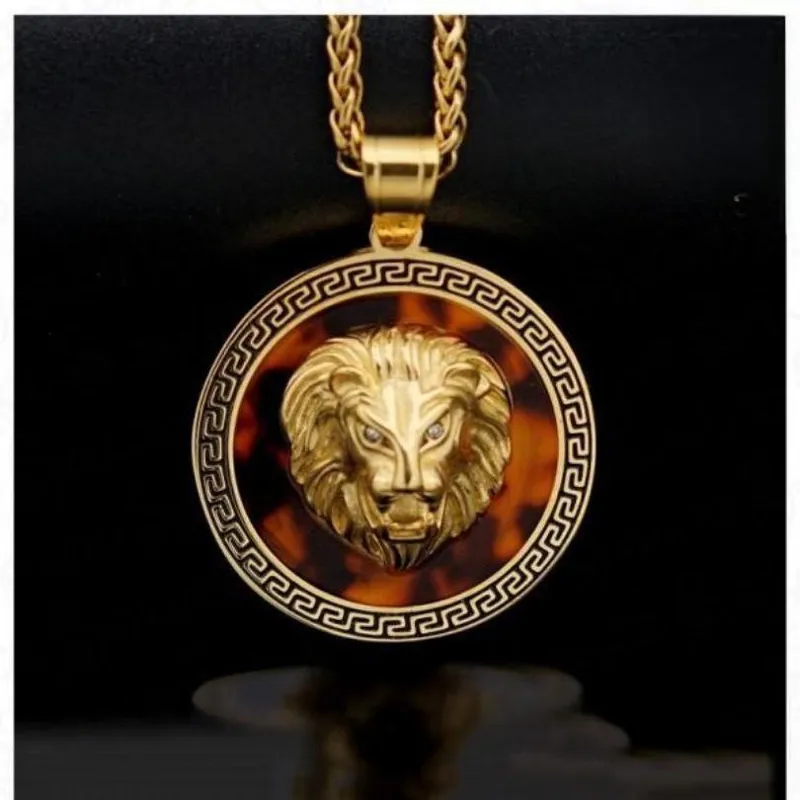 گردنبند فوق لاکچری شیر ( روکش کامل از طلا )