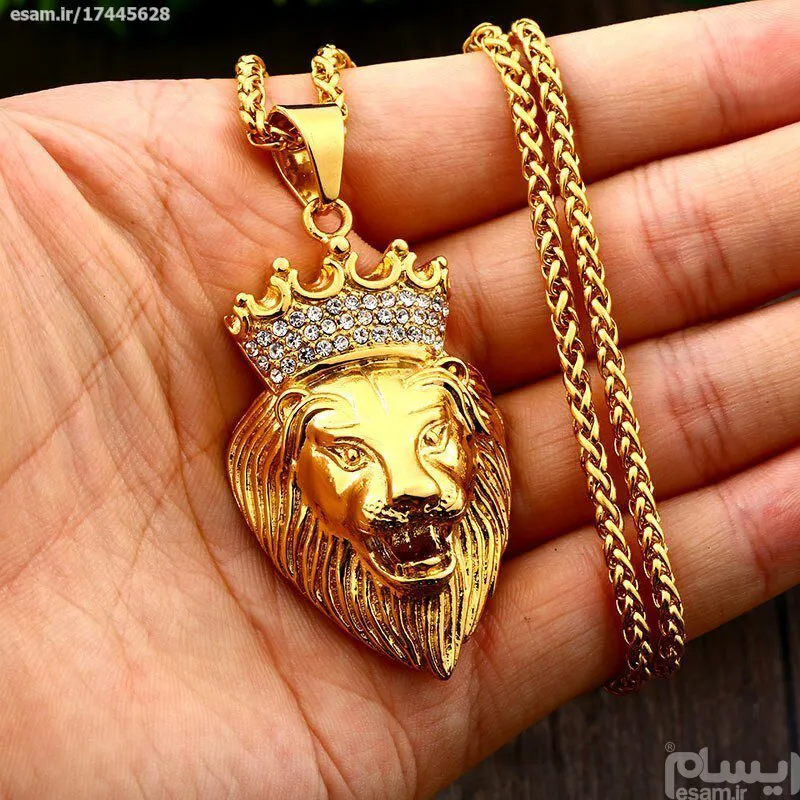 گردنبند شیر سلطنتی روکش طلا