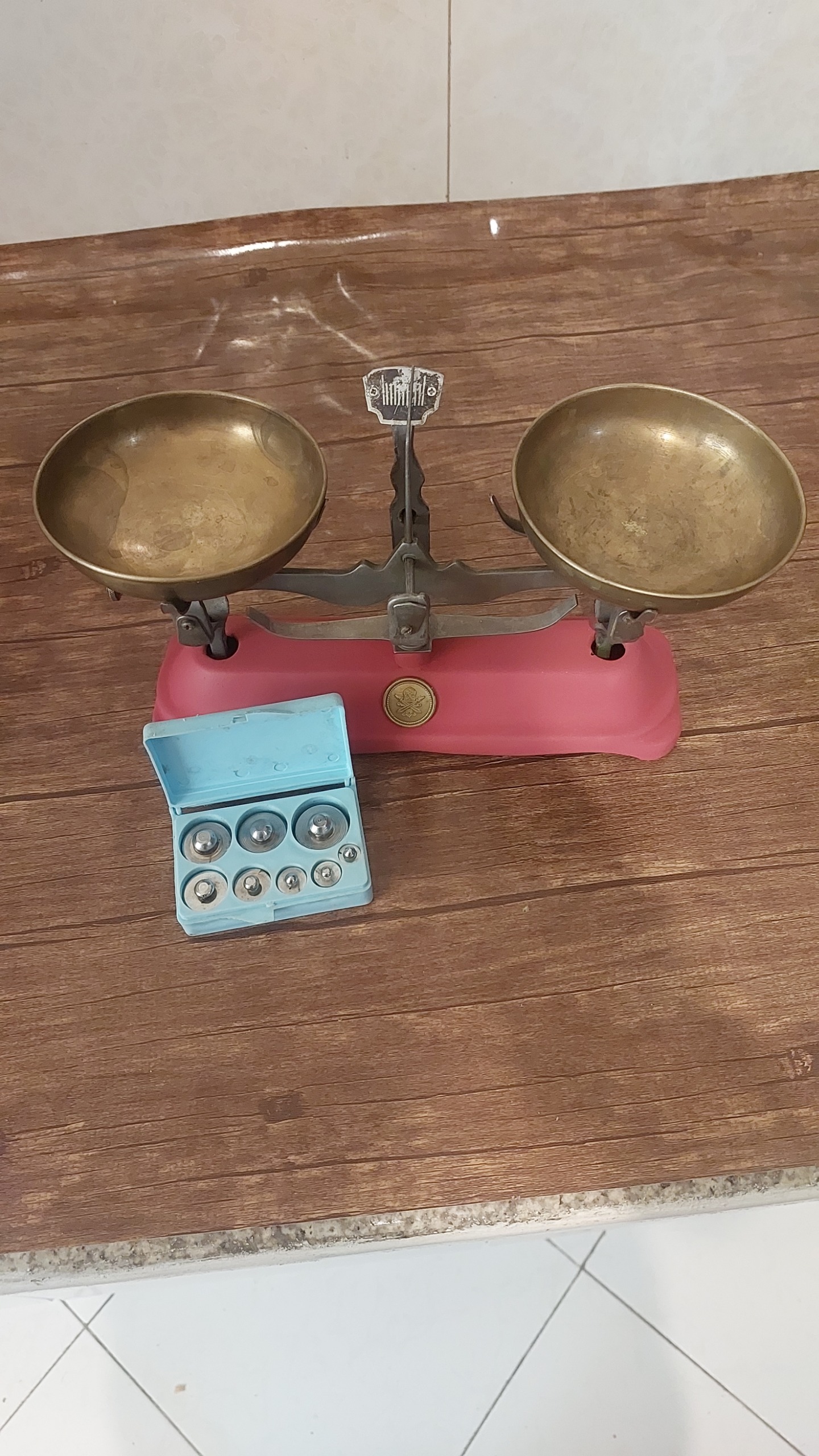 ترازو زرگری کفه برنجی