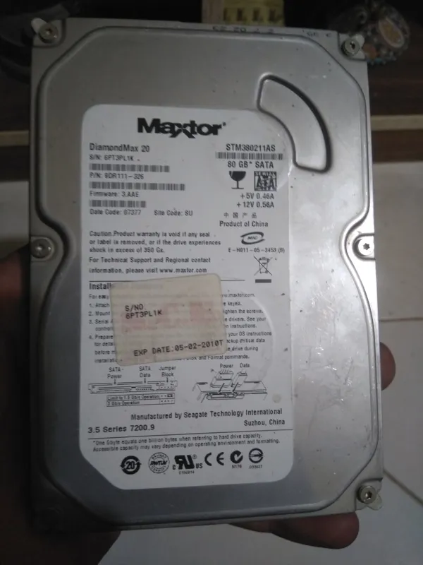 هارد کامپیوتر 80 گیگ