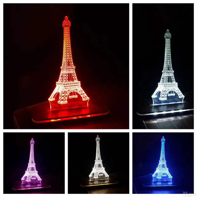 چراغ خواب سه بعدی طرح برج ایفل