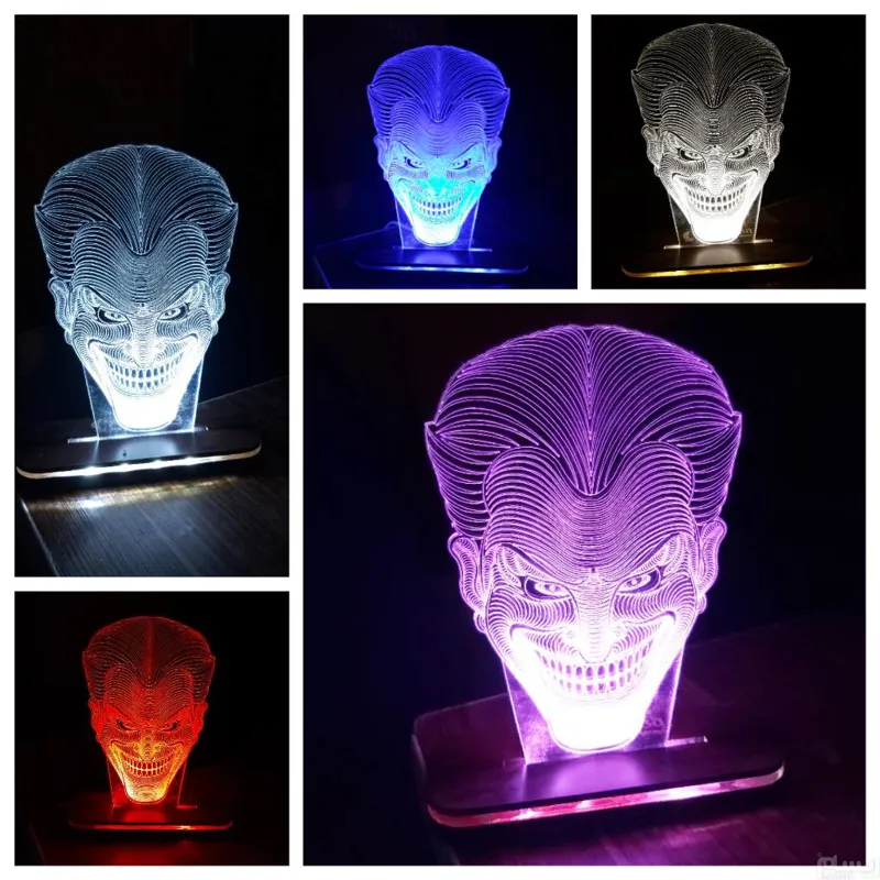 بالبینگ چراغ خواب سه بعدی طرح جوکر