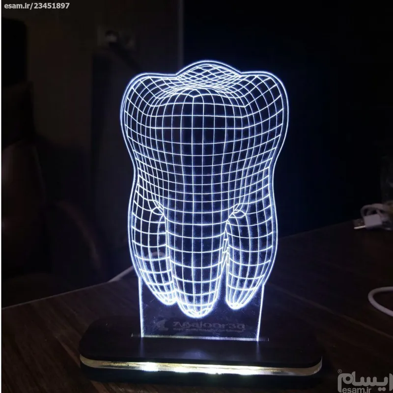 چراغ خواب سه بعدی طرح دندان