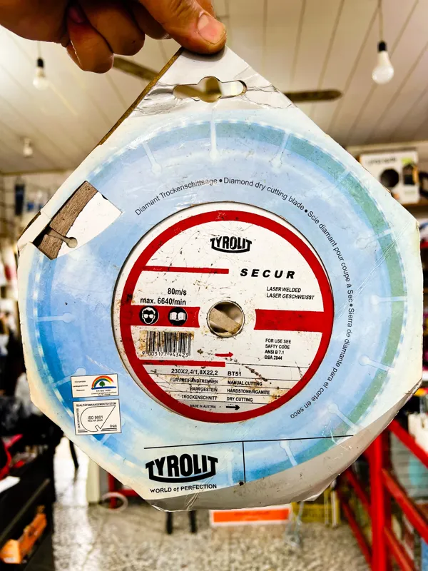 صفحه برش گرانیت 230mm از برند تیرولیت اتریش