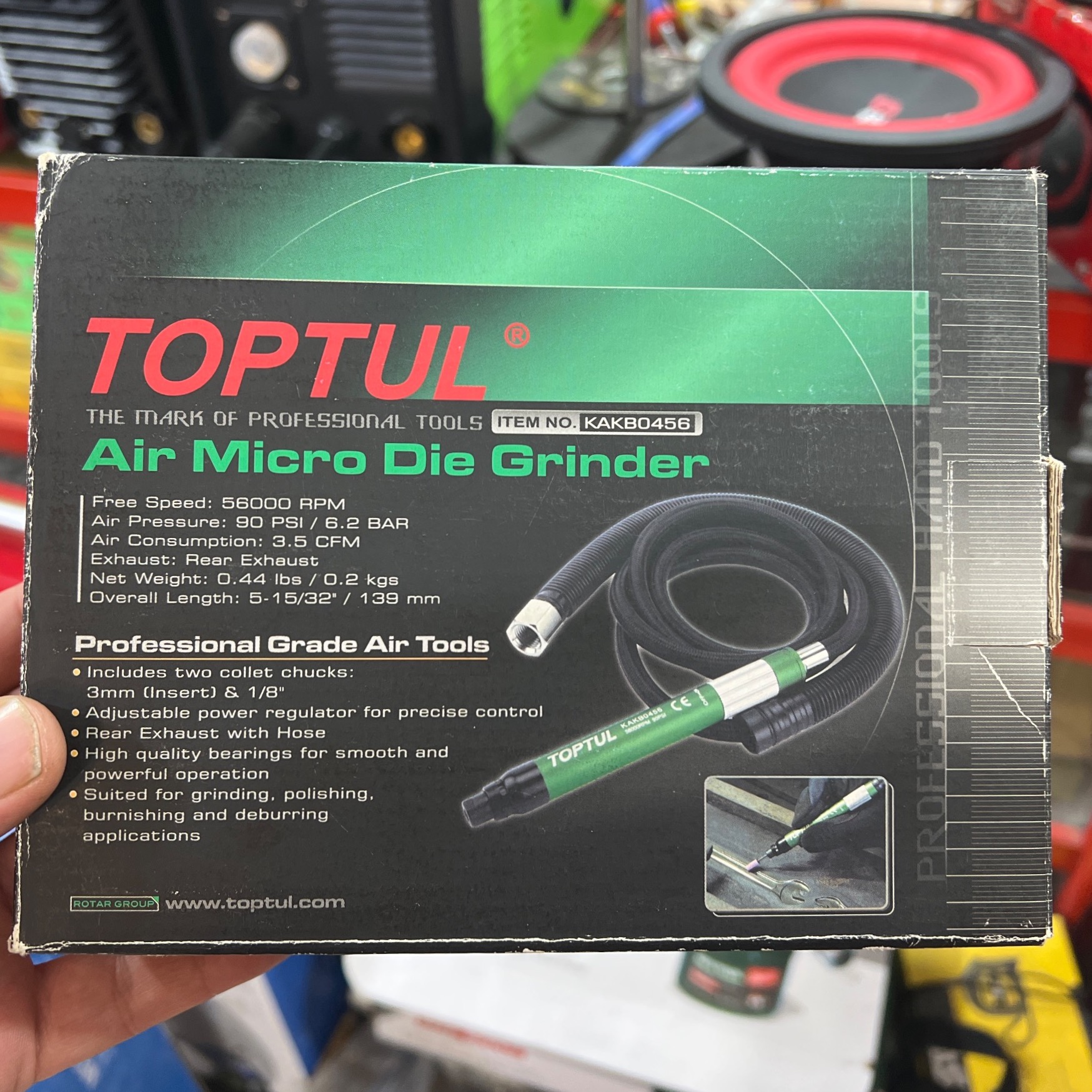 میکرو فرز یا فرزانگشتی بادی از برند تاپتول TOPTUL