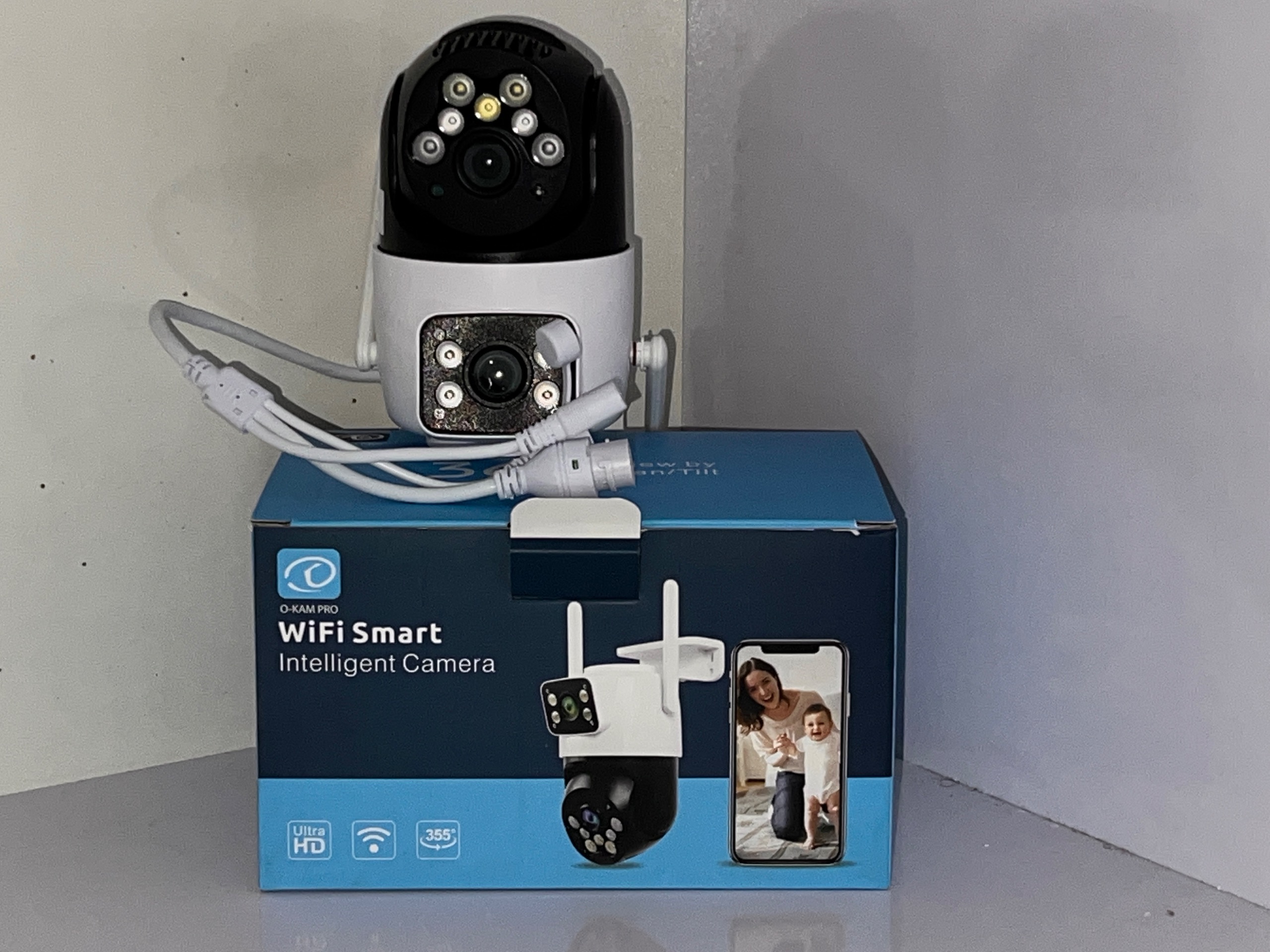 دوربینچرخشی مینی اسپید وایفای دو لنز p27