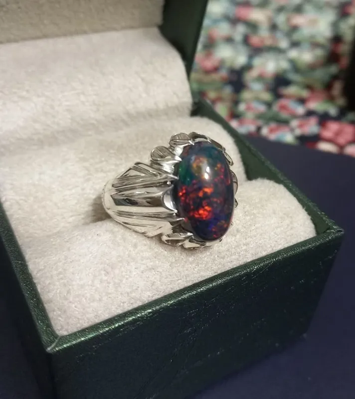 انگشتر فدیوم اپال بلک