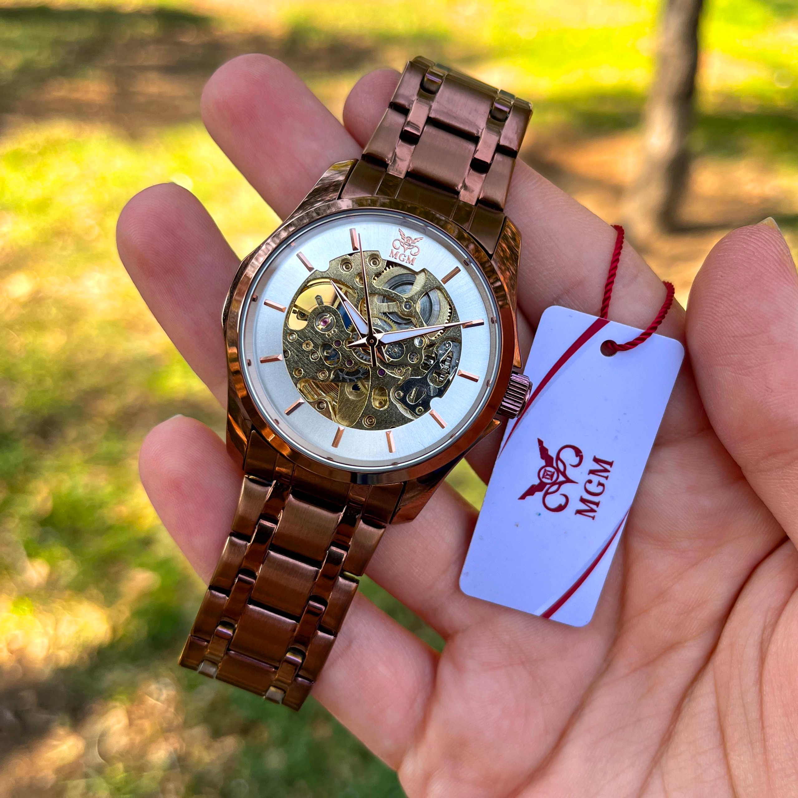 ساعت مچی اتوماتیک و کوکی موتور باز MGM