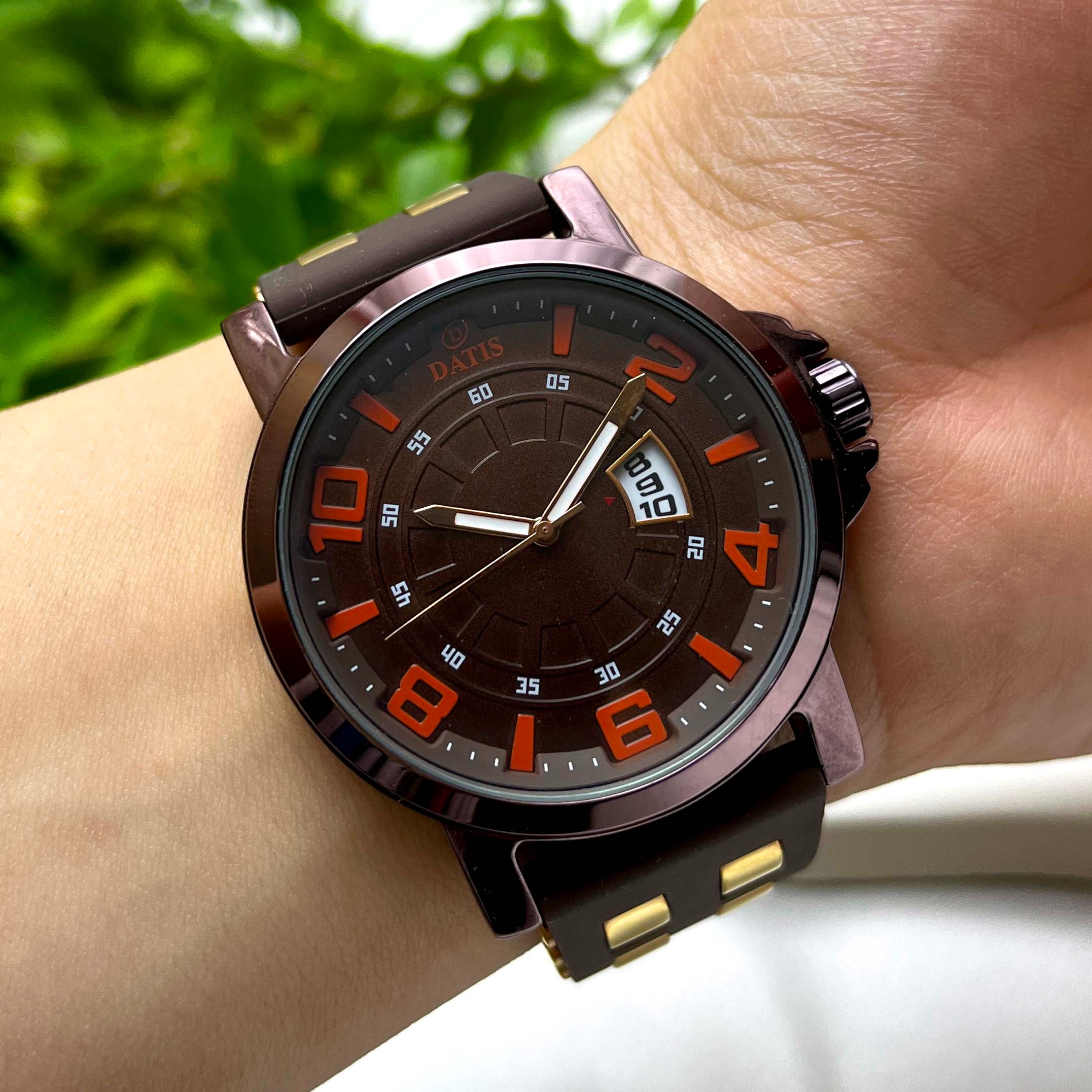 ساعت مچی مردانه تقویم دار بند سیلیکونی Datis