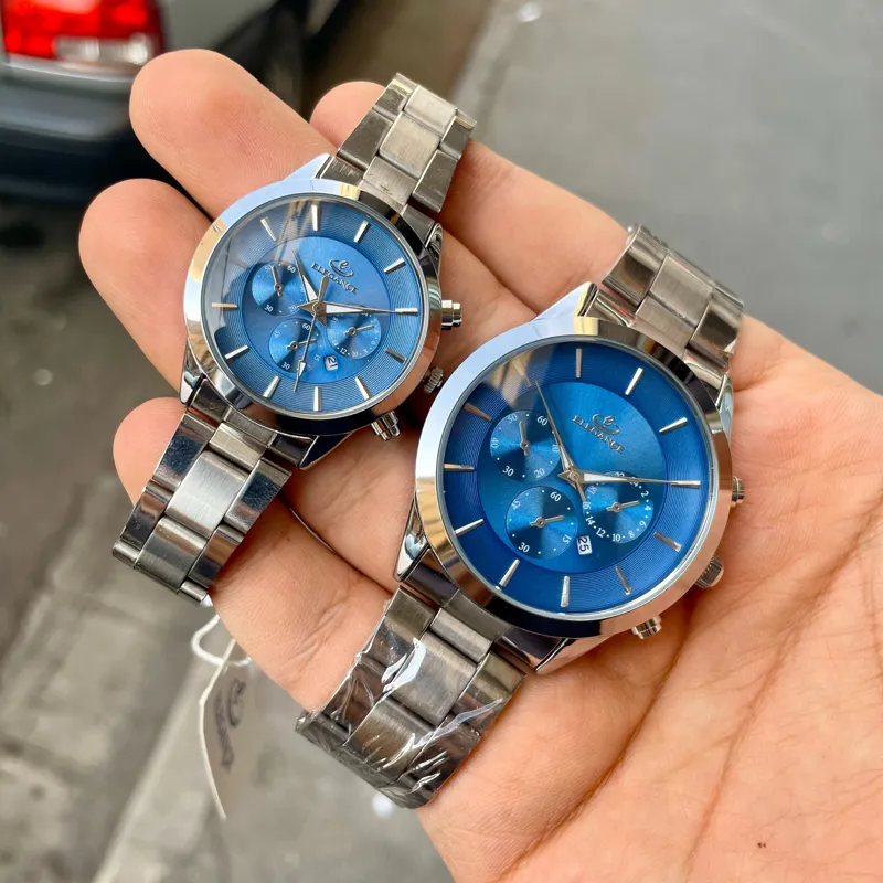 ست ساعت مچی طرح کورنوگراف الگانس فلزی Elegance