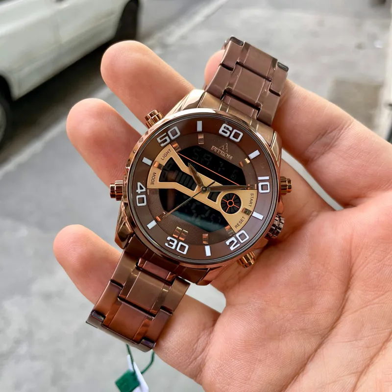 ساعت مچی مردانه فلزی دوزمانه Fitron FT-19032M