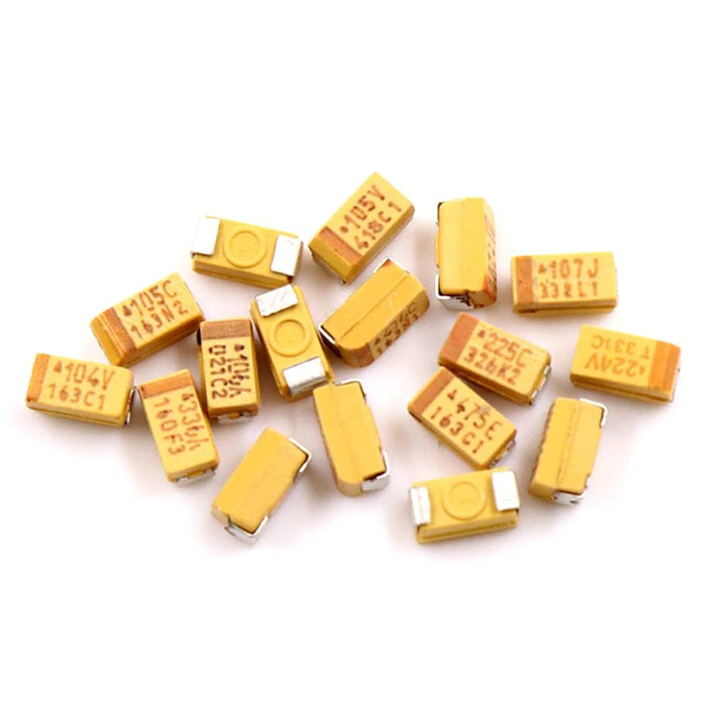 خازن تانتالیوم SMD 100uF 6.3v سایز A (10عدد)