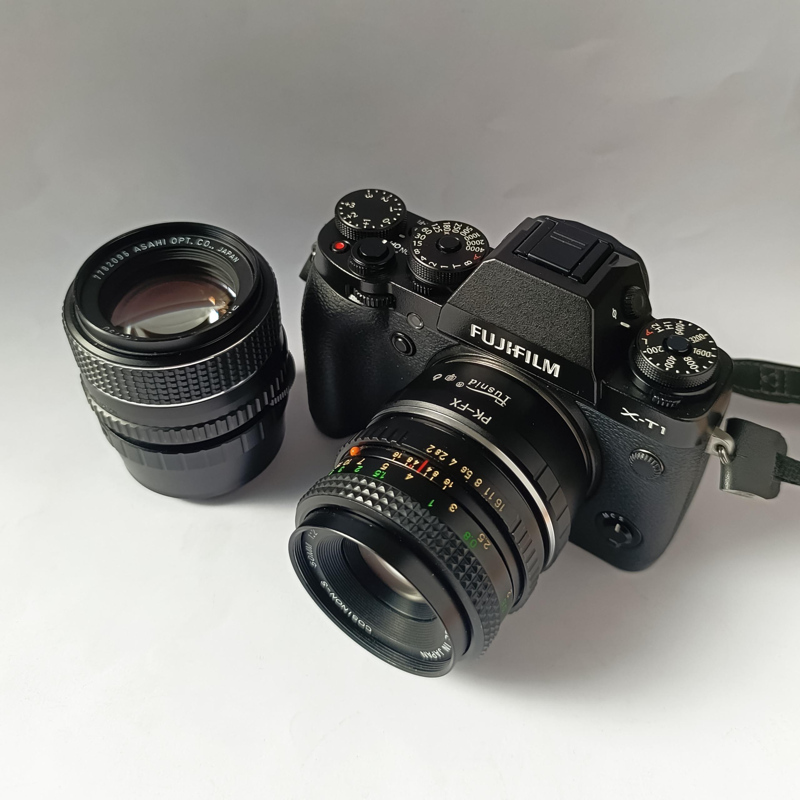 لنز Cosina 50mm f2 همراه مبدل فوجی