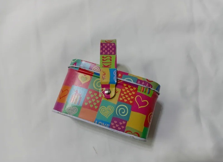 قوطی خالی طرح سبد هدیه فلزی زیبا