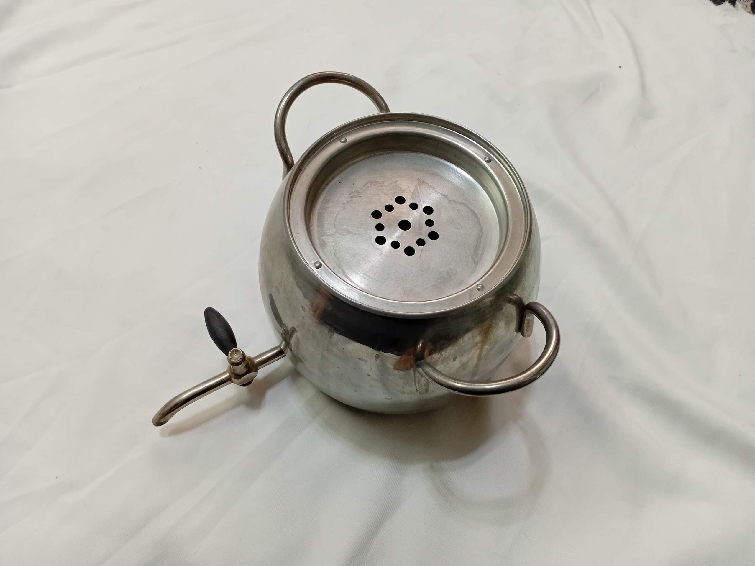 سماور رو گازی ترکیه ای استیل اصلی بدون جرم آهک