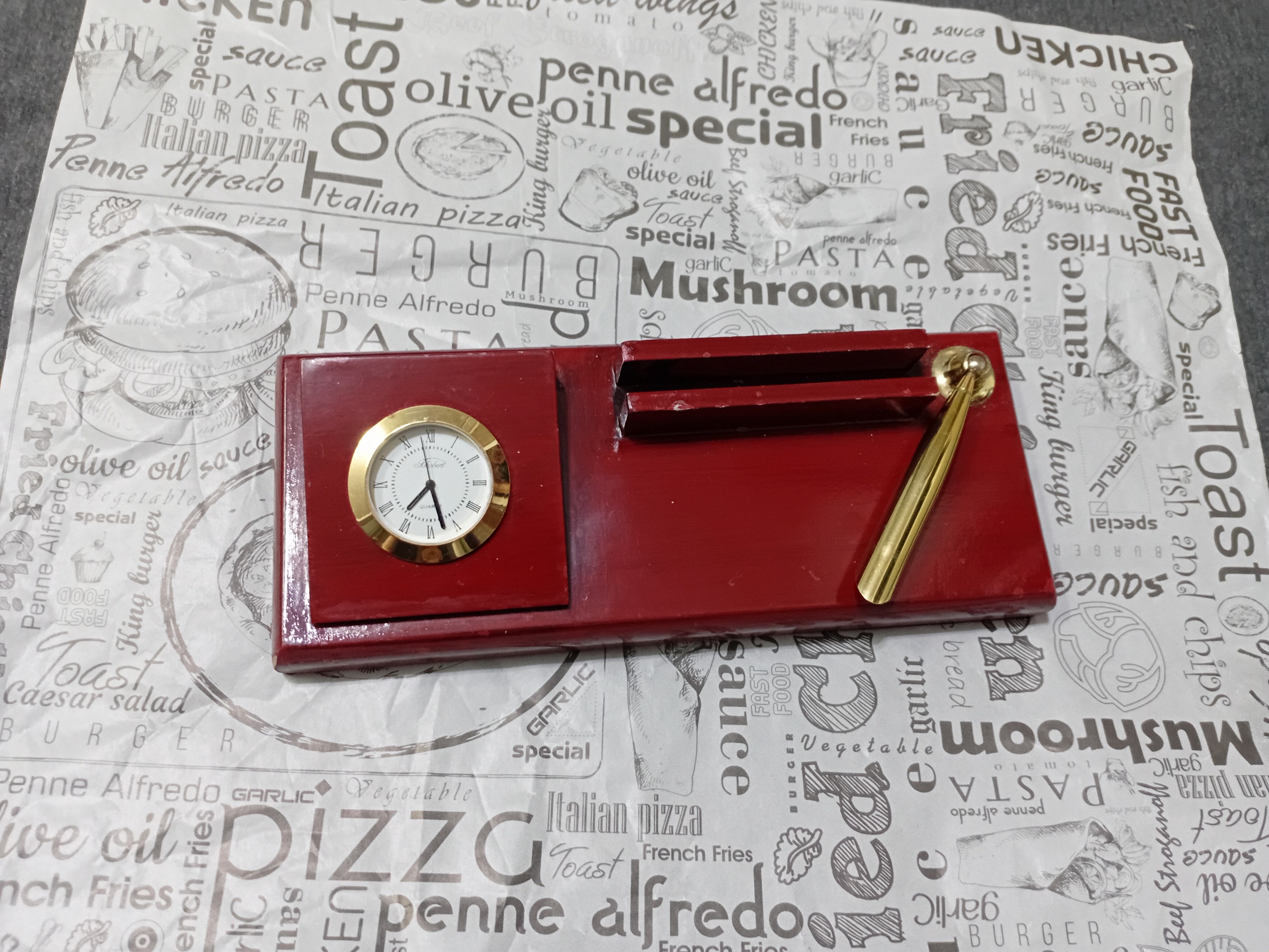 ساعت رومیزی جا قلمی جا کارتی کلکسیونی زیبا