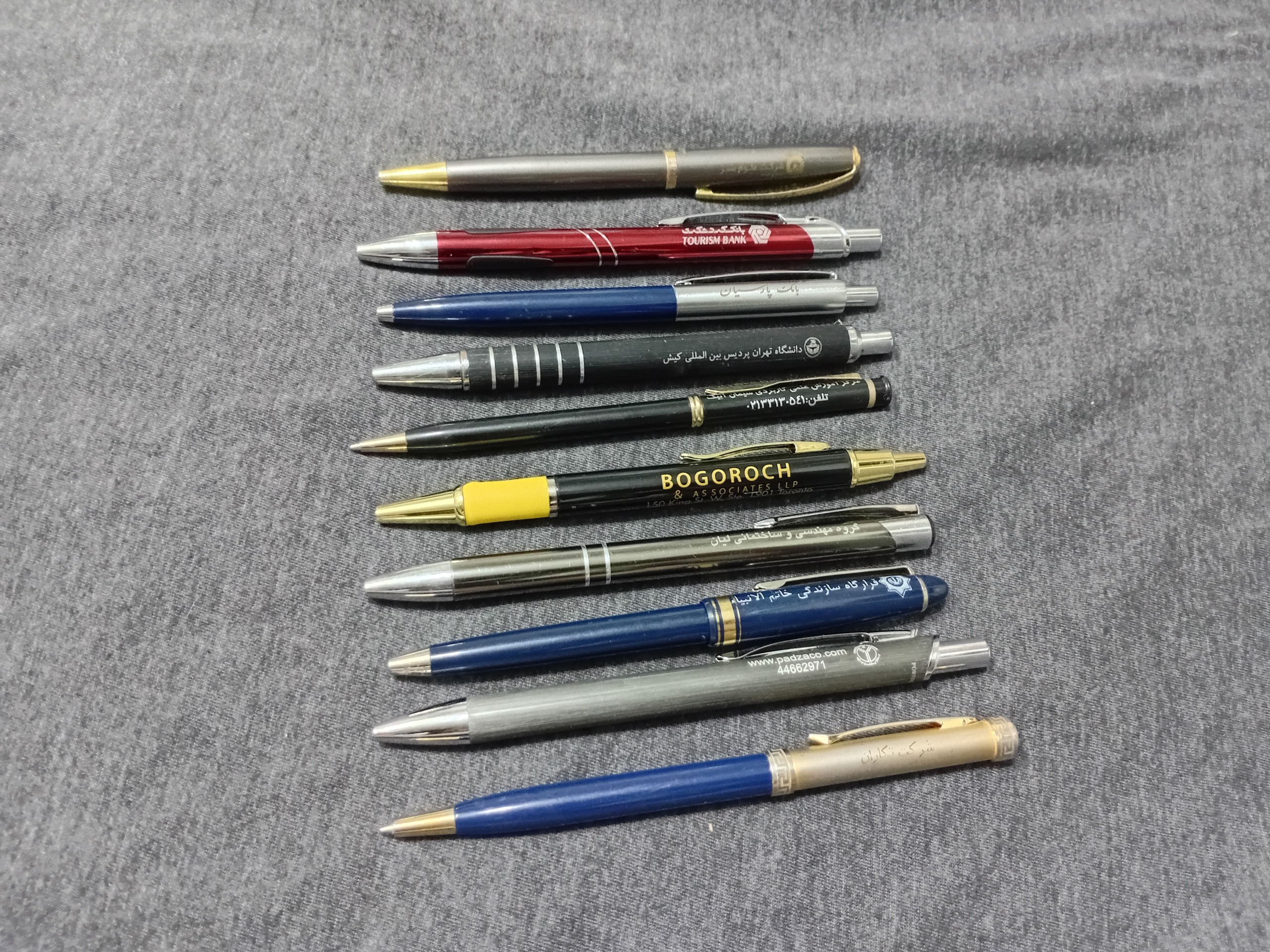 تعداد 10 عدد خودکار تبلیغاتی کلکسیونی قدیمی