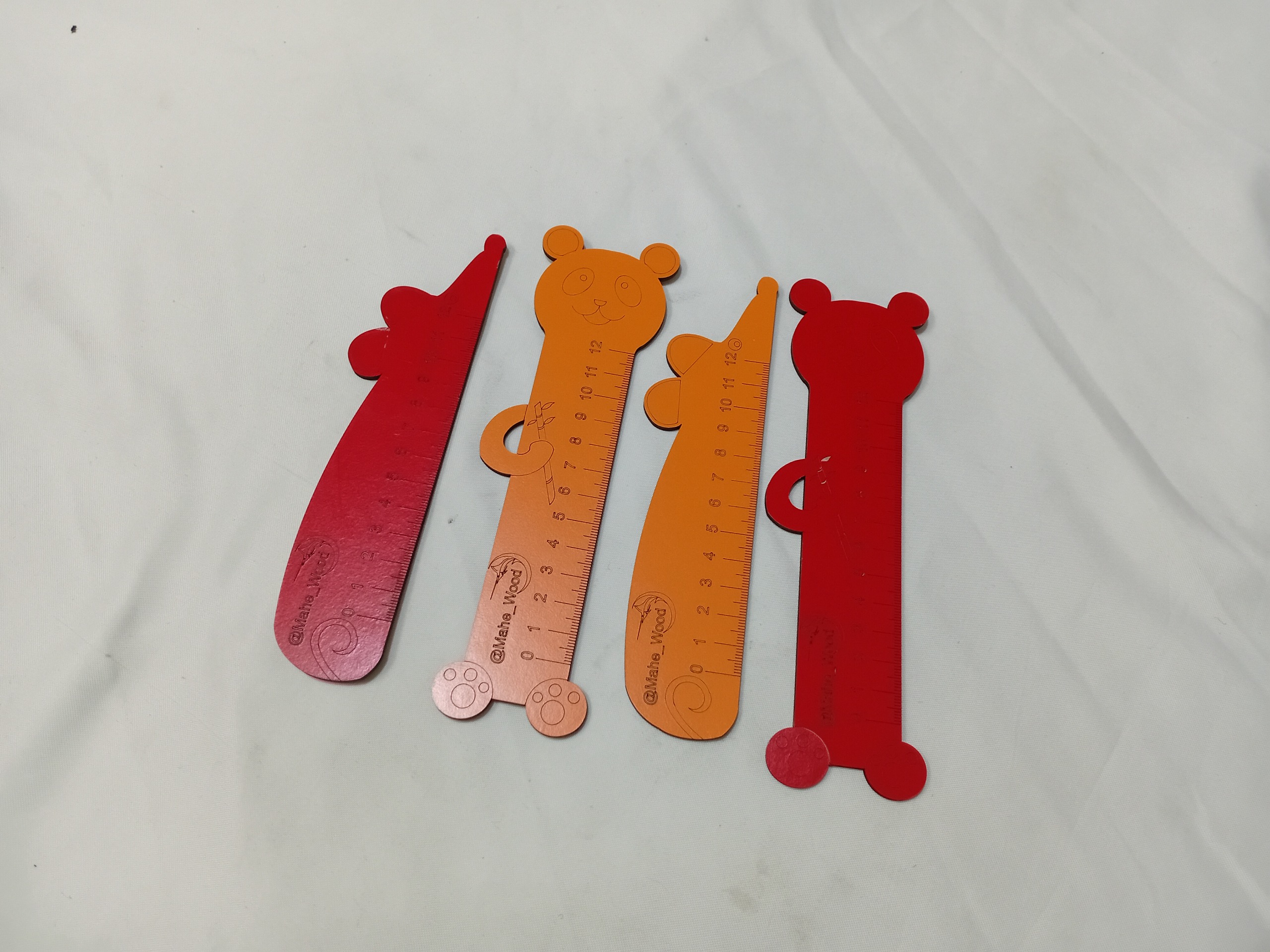 مجموعه 4 عدد خط کش چوبی