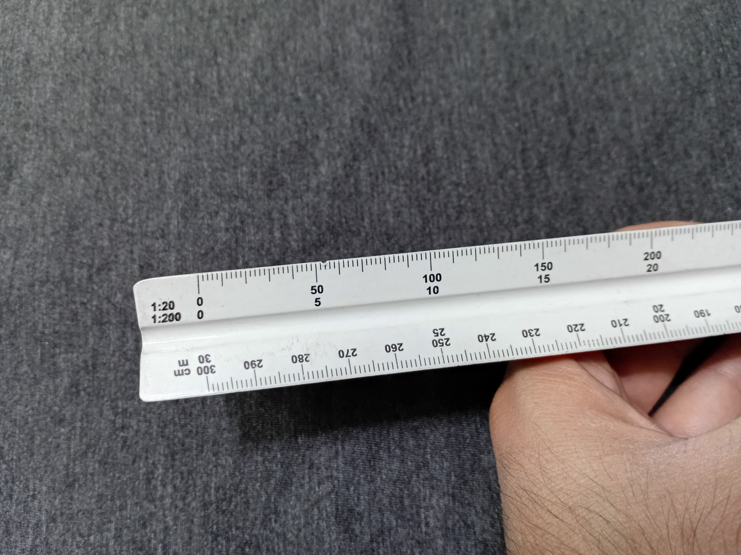 خط کش مهندسی اشل تیبل سه ضلع