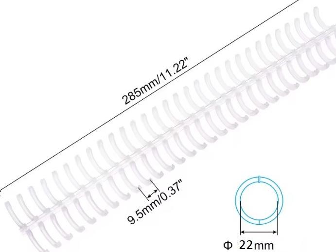 فنر کلاسوری پلاستیکی 22mm (بسته 10 تایی)