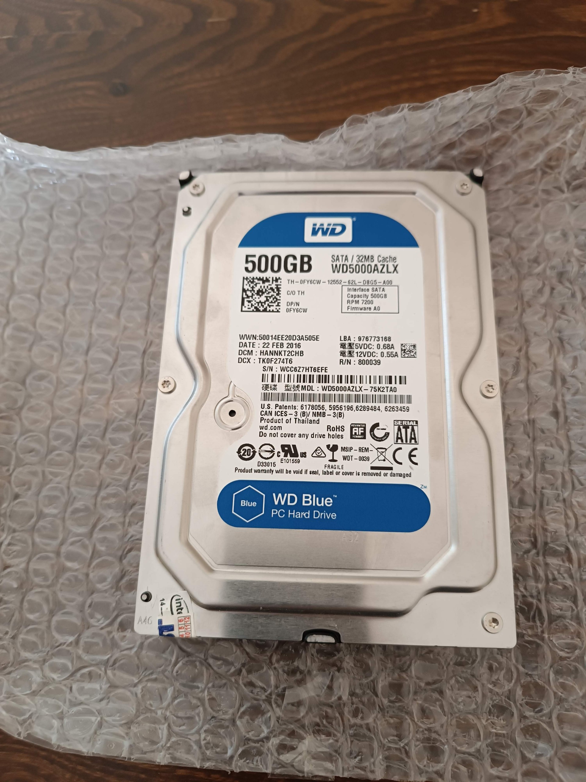 هارد 500 WD blue وسترن دیجیتال